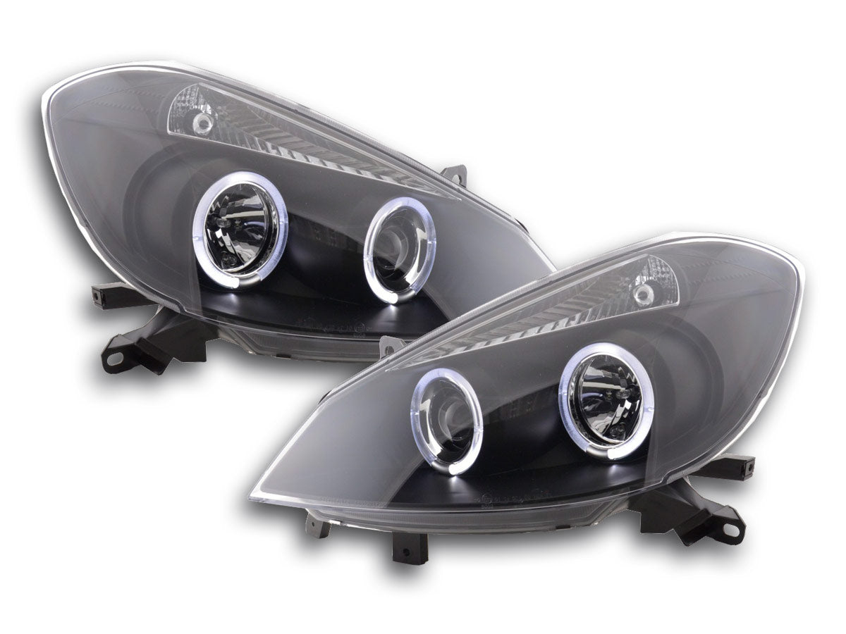 Headlight set Renault Clio Type R 05-08 black (only for right-hand drive)