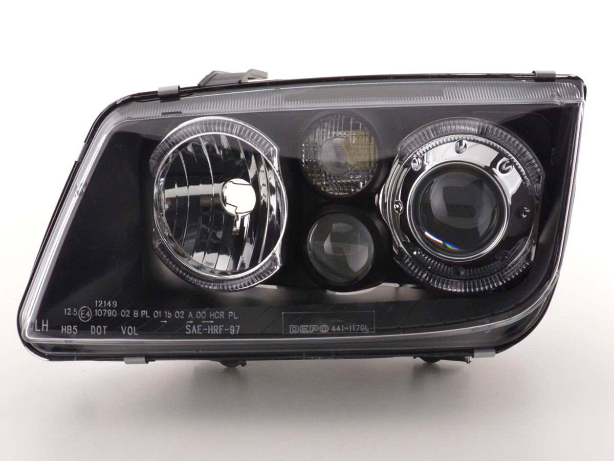Headlight set Angel Eyes VW Bora type 1J 98-04 black