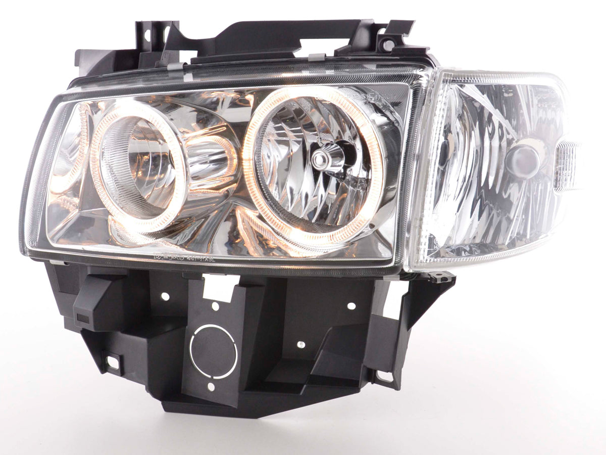 Headlight set Angel Eyes VW Bus Type T4 97-02 chrome