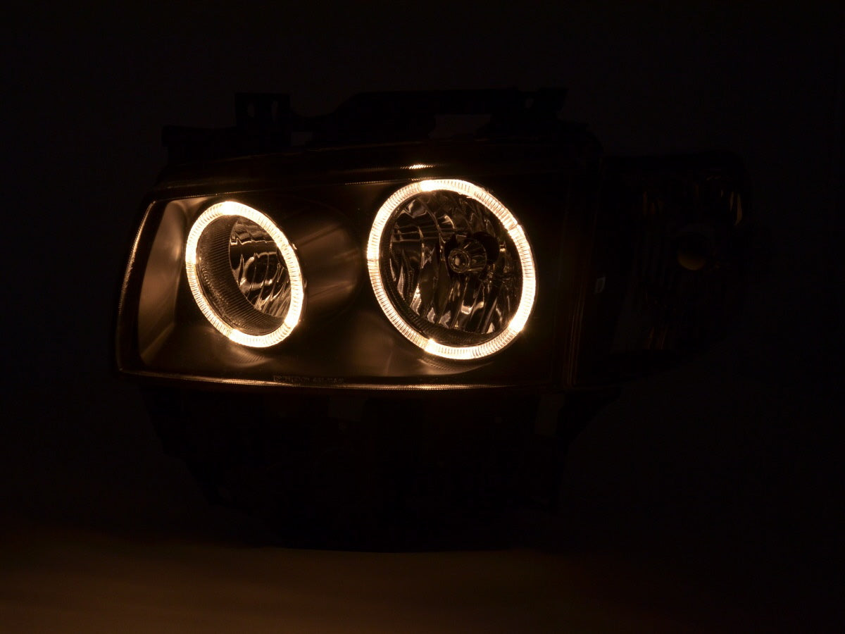 Headlight set Angel Eyes VW Bus Type T4 97-02 black