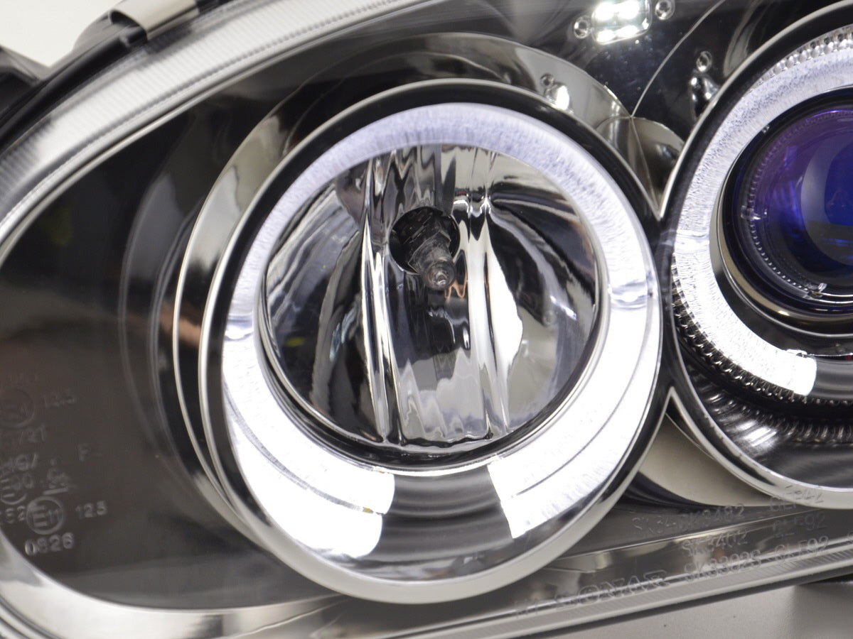 Headlight set VW Golf 3 type 1HXO 1 EXO 91-97 chrome