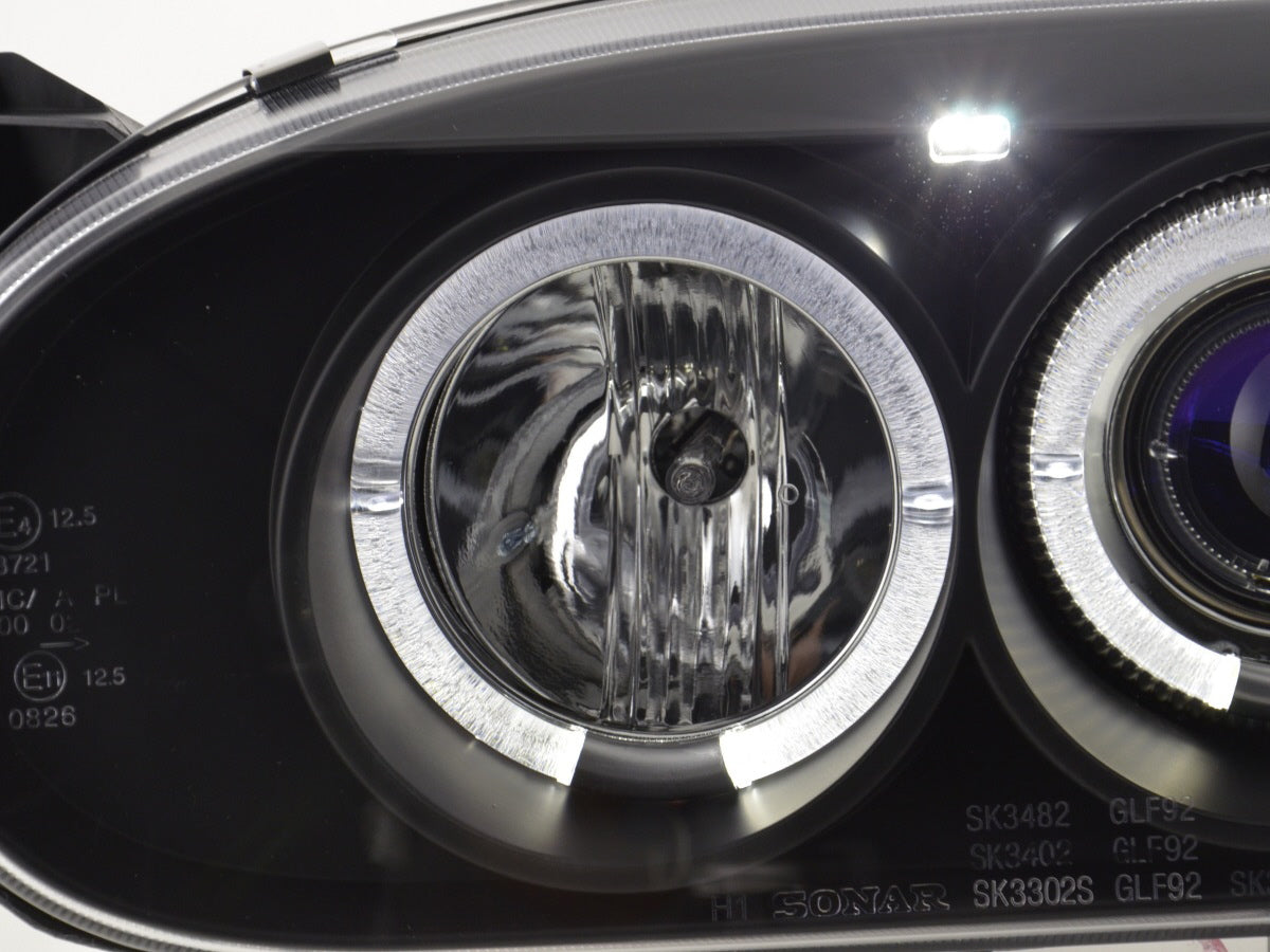 Headlight set VW Golf 3 type 1HXO 1 EXO 91-97 black