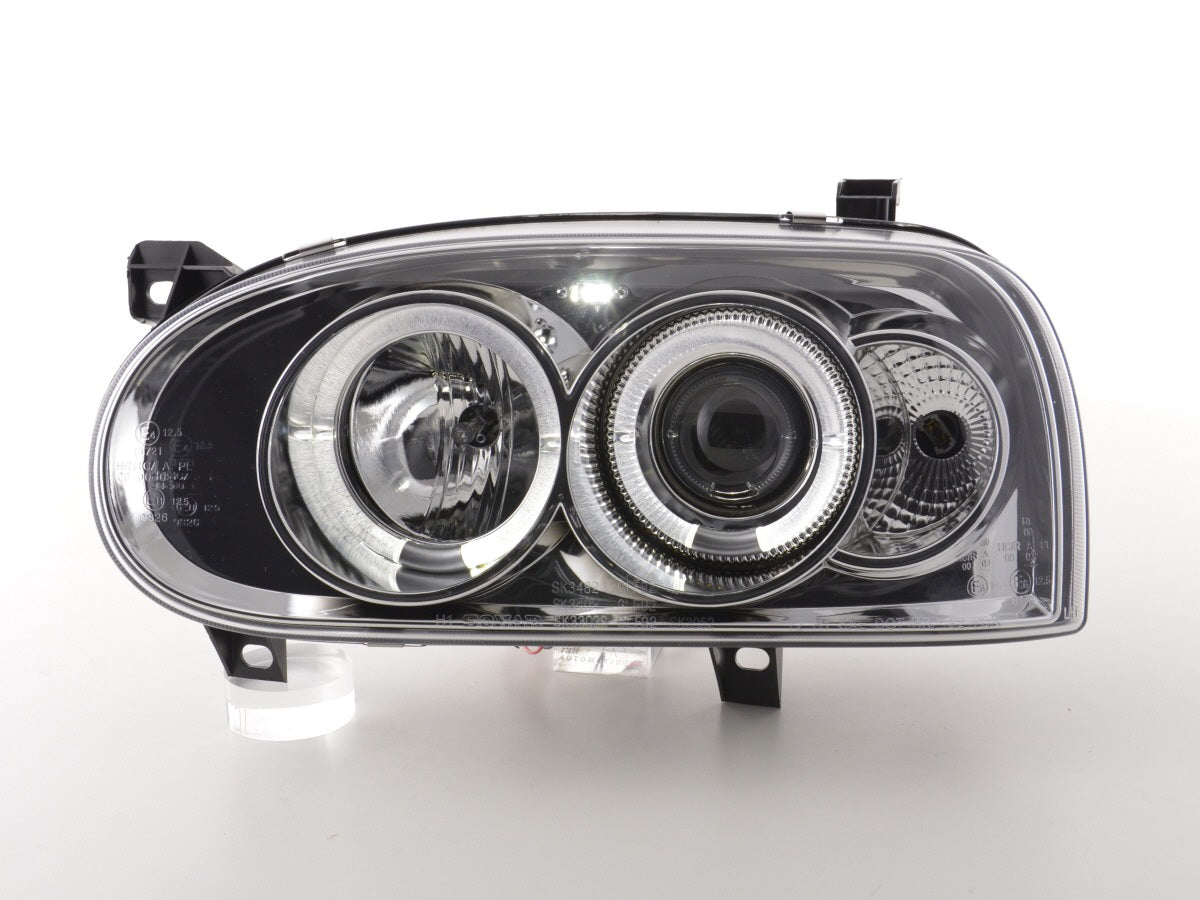 Headlight set VW Golf 3 type 1HXO 1 EXO 91-97 chrome