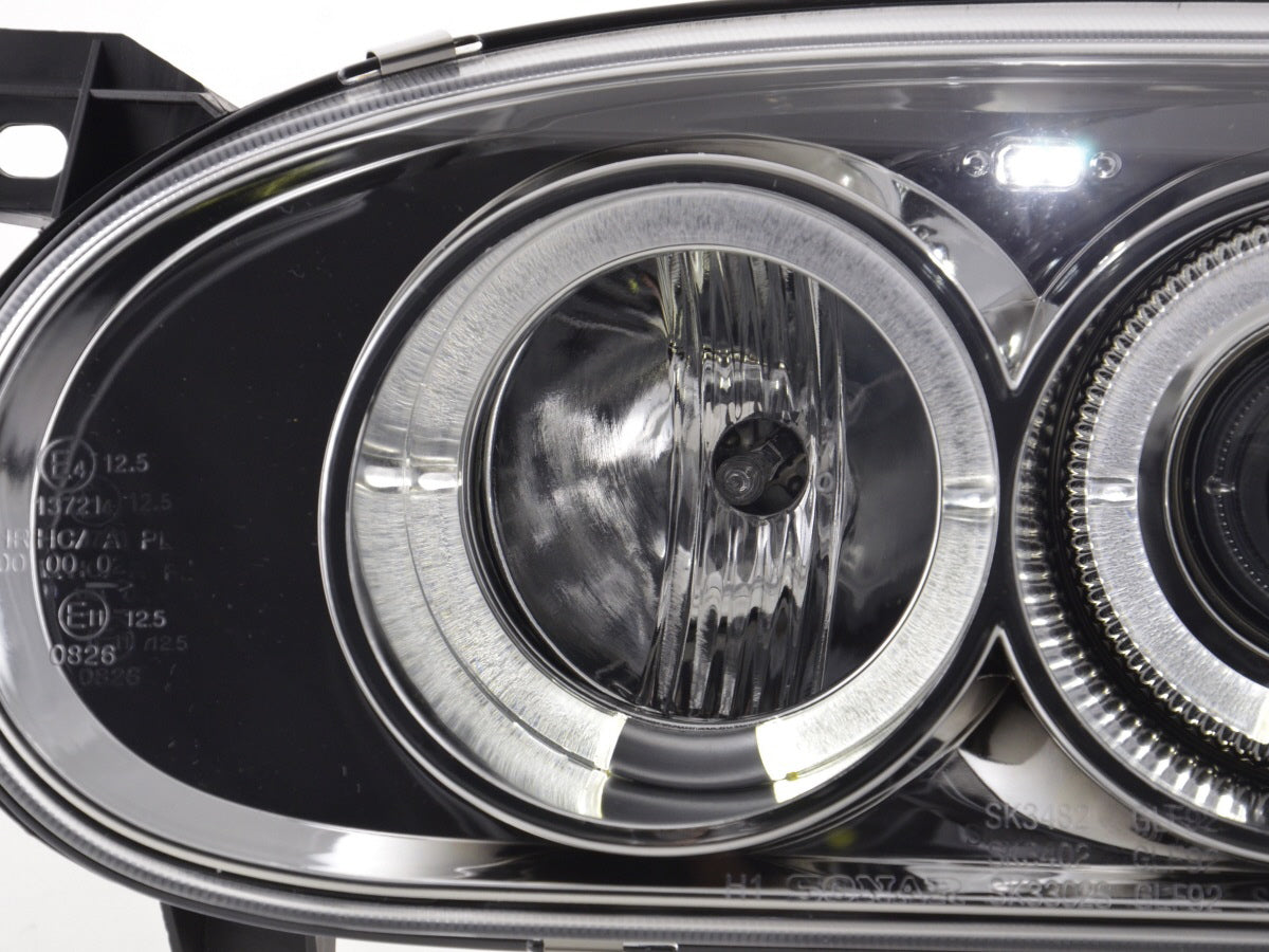 Headlight set VW Golf 3 type 1HXO 1 EXO 91-97 chrome