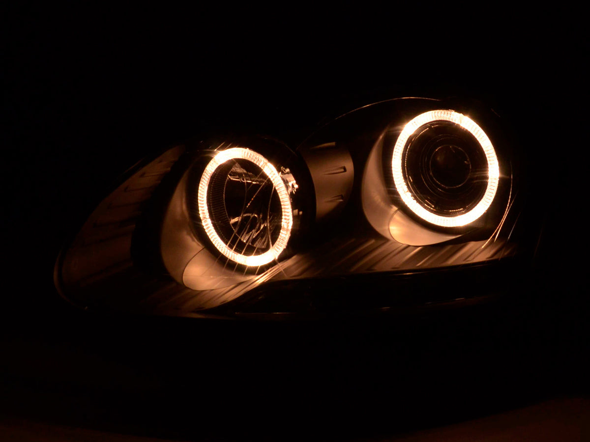 Headlight set Angel Eyes VW Golf 5 type 1K 03-08 black