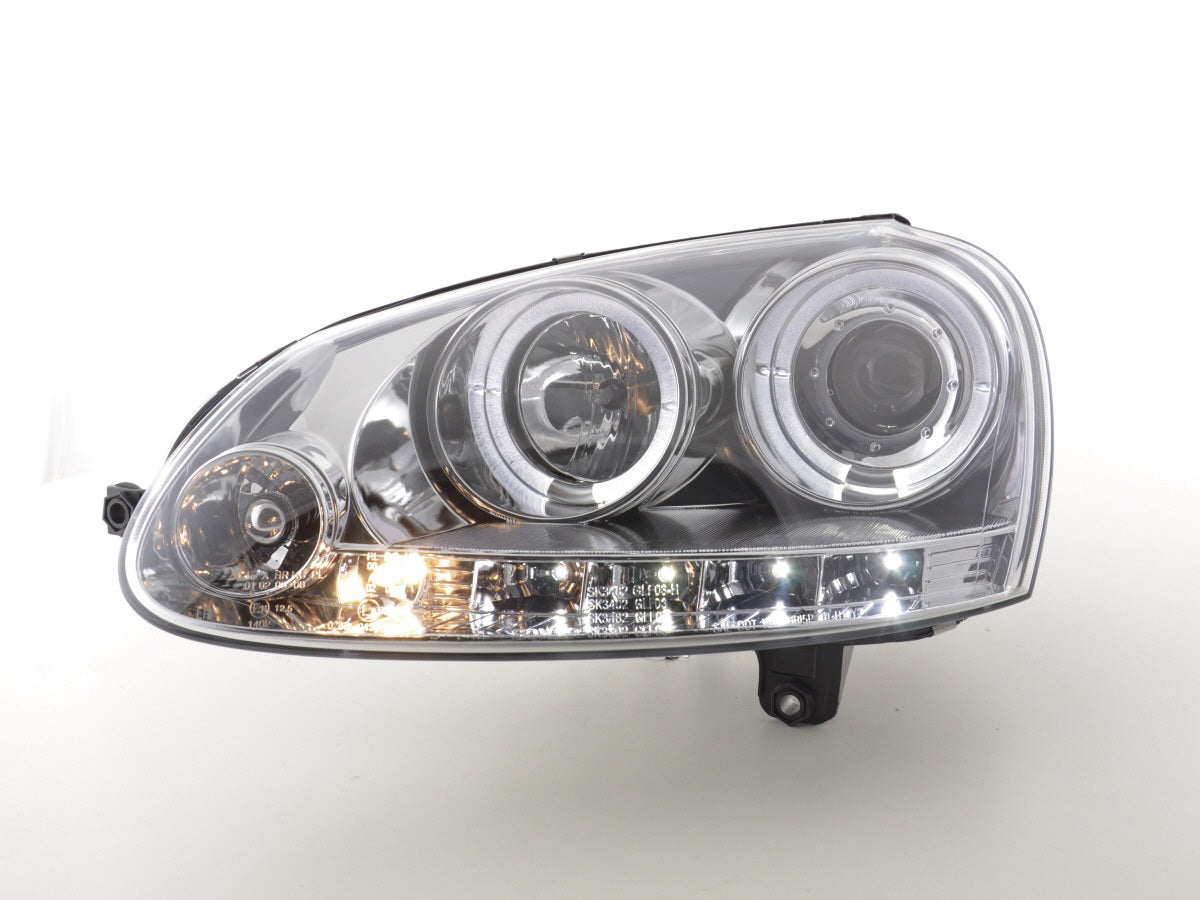 Headlight set VW Golf 5 03-08 chrome