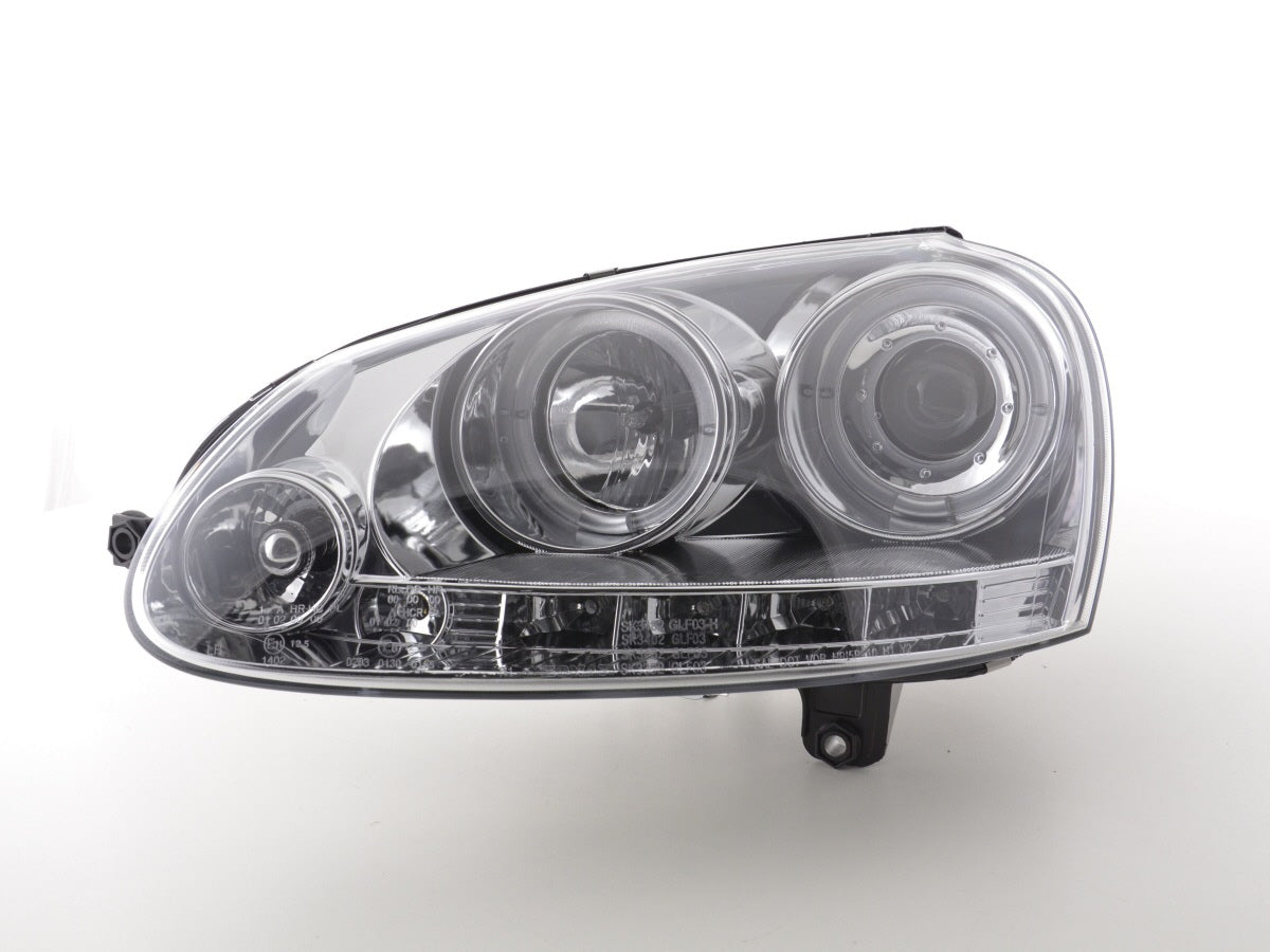 Headlight set VW Golf 5 03-08 chrome