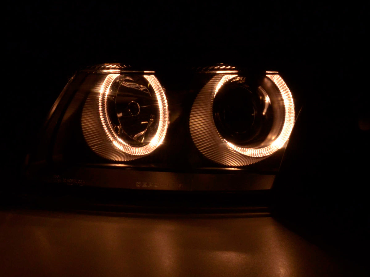 Headlight set Angel Eyes VW Passat Type 3B 97-00 black