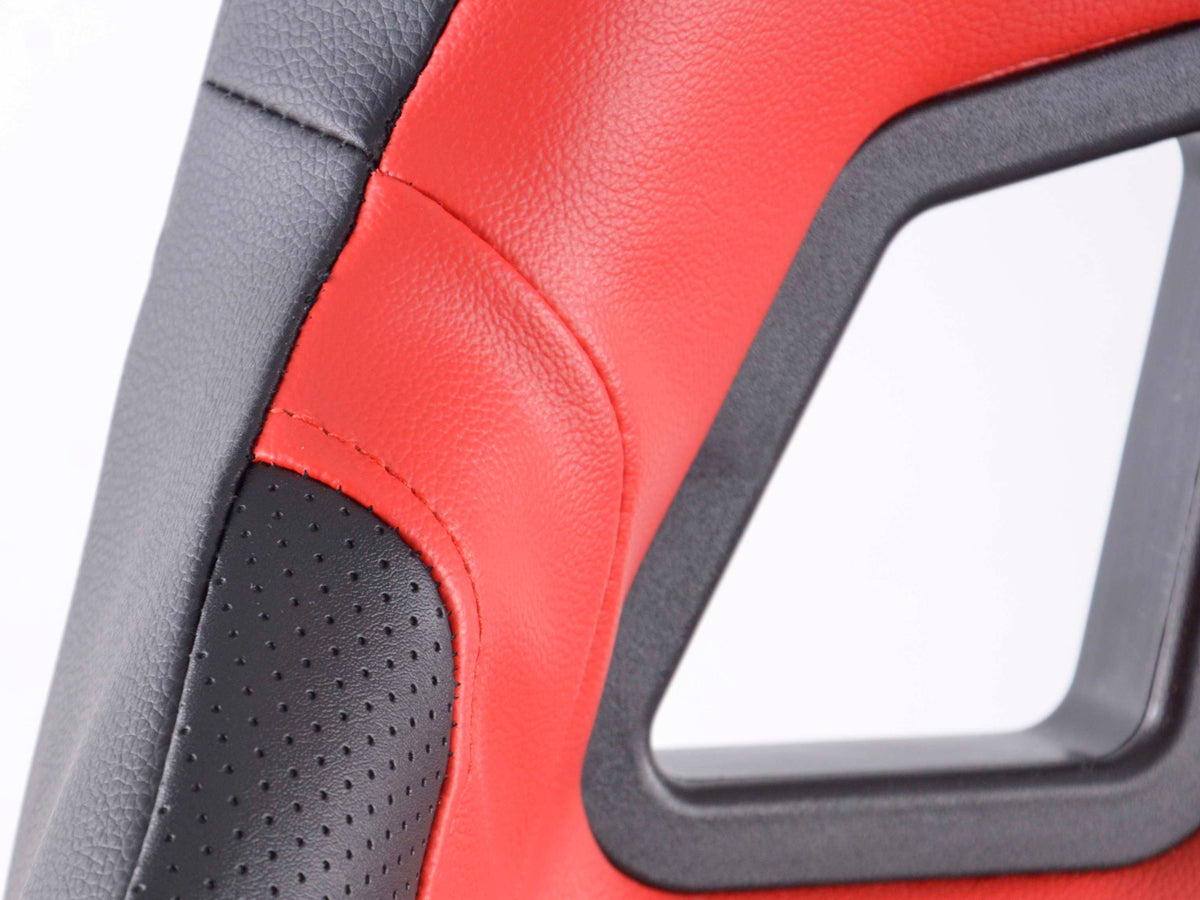 FK sports seat office swivel chair Cyberstar imitation leather black/red swivel chair office chair