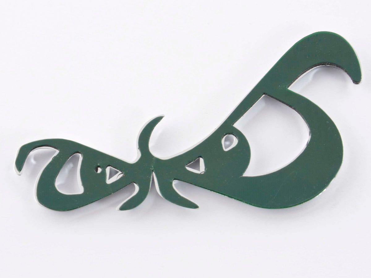 Sticker Chrome 3D Car Logo Motif Dragon III 49x46 mm chrome