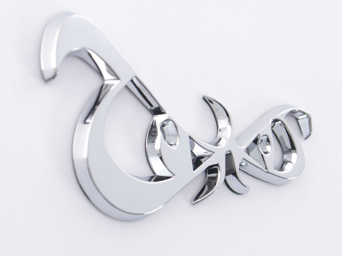Sticker Chrome 3D Car Logo Motif Dragon III 49x46 mm chrome