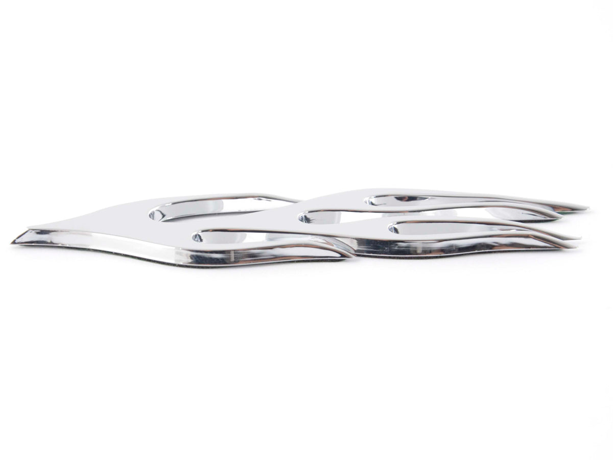 Sticker Chrome 3D Car Logo Motif Flame 115x45 mm chrome