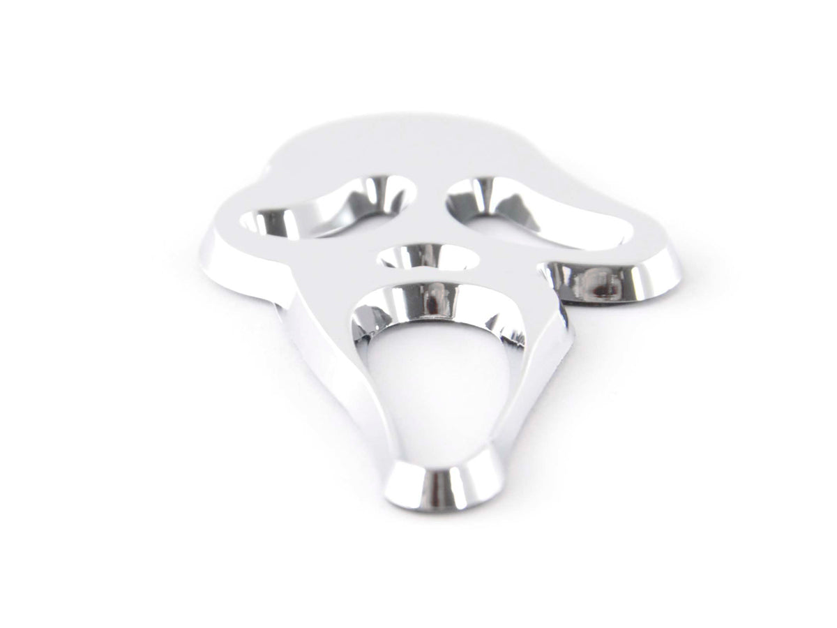 Sticker Chrome 3D Car Logo Motif Skull 41x83 mm chrome