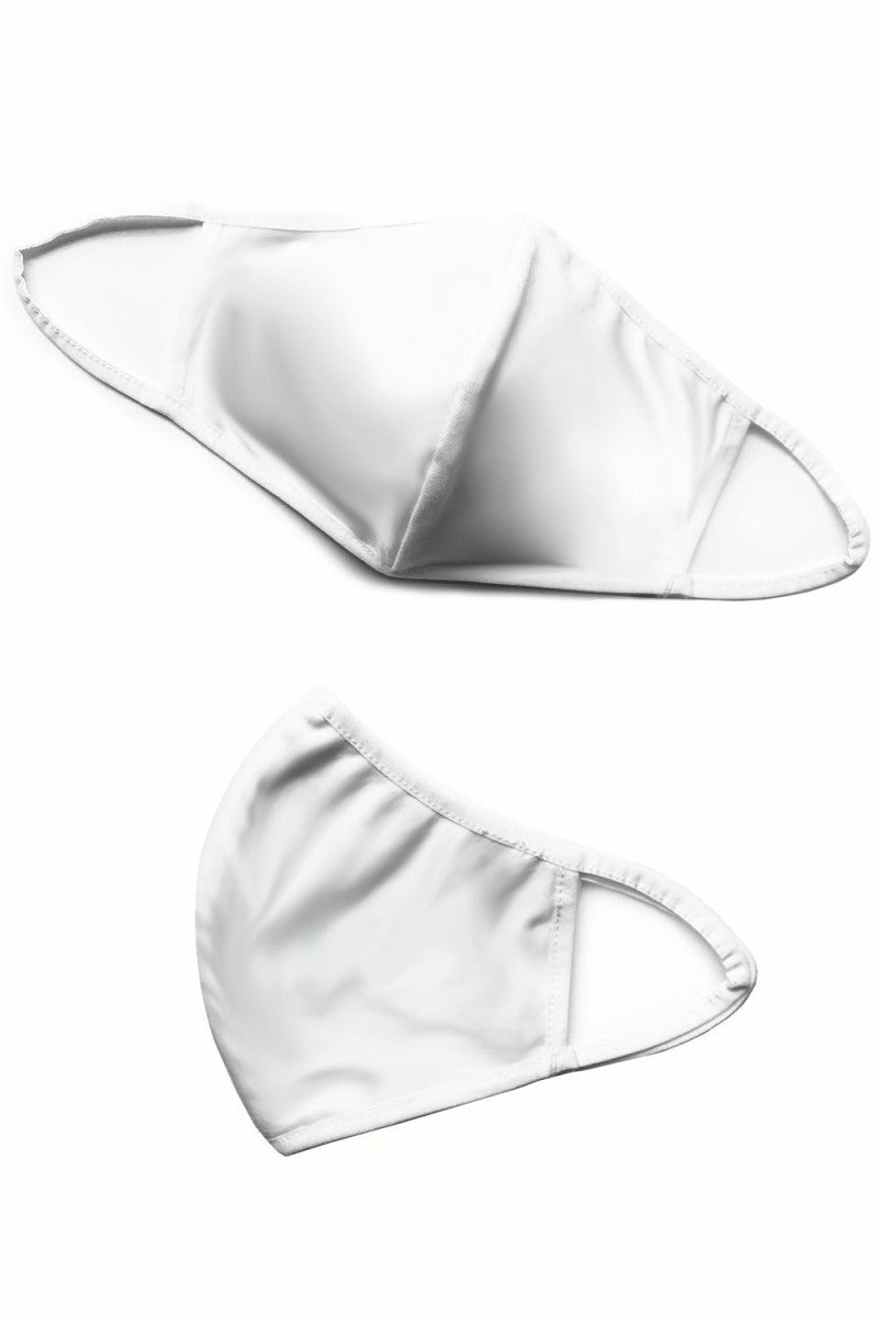 Cotton mask 2-ply ear straps cup shape white - STANDARD 100 by OEKO-TEX