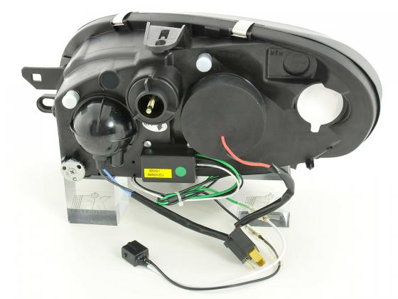 Headlight set Daylight LED DRL look Fiat 500 07- chrome