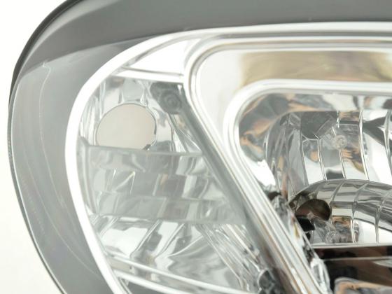Headlight set Daylight LED DRL look Citroen Saxo 00-02 chrome