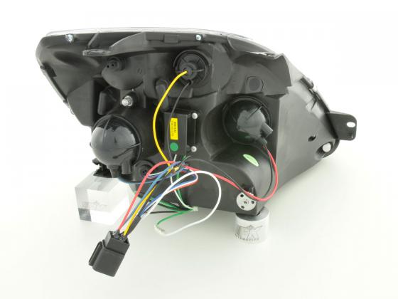 Headlight set Daylight LED DRL look Ford Focus 3/4/5-door 01-04 black