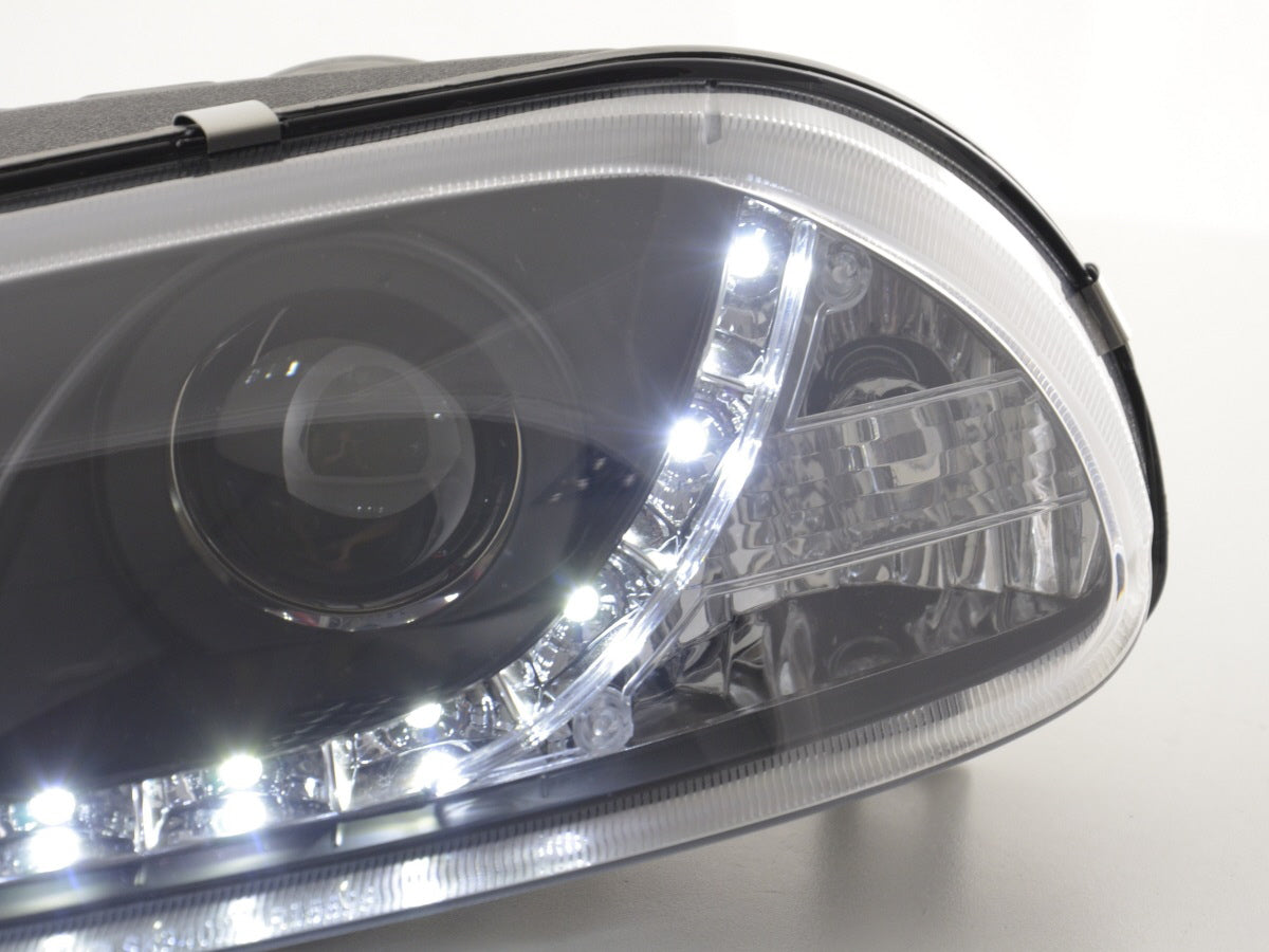 Scheinwerfer Set Daylight LED TFL-Optik Alfa Romeo 156 Typ 932  98-02 schwarz