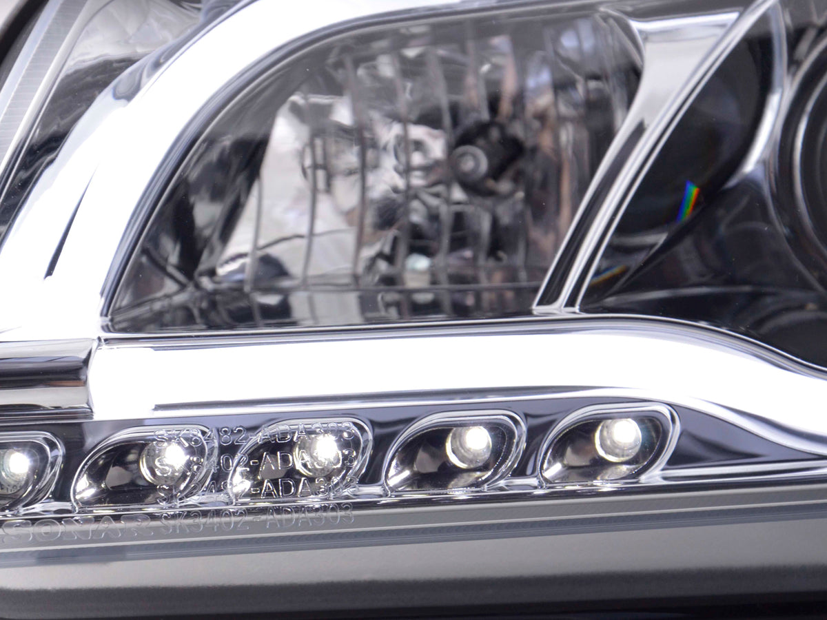 Scheinwerfer Set Daylight LED TFL-Optik Audi A3 Typ 8P/8PA  03-08 chrom