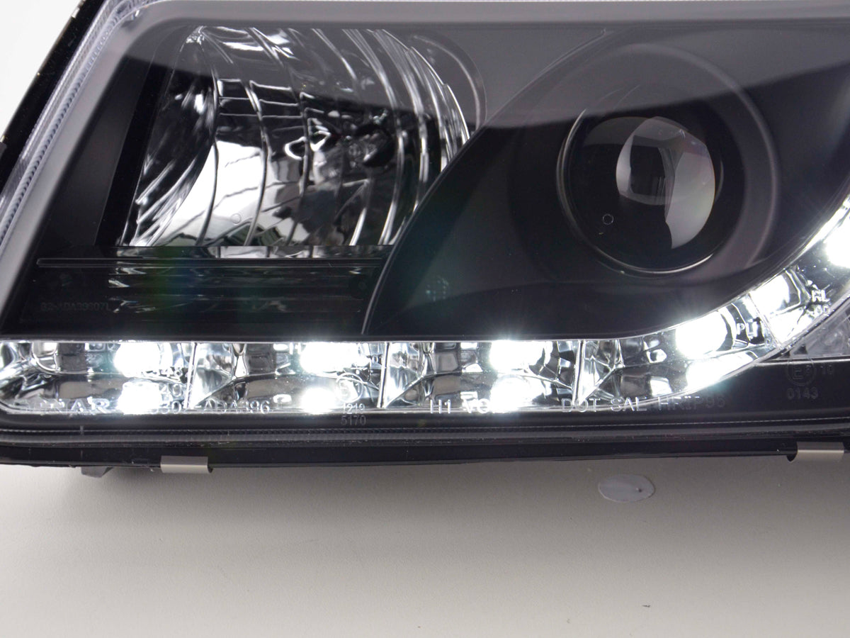 Scheinwerfer Set Daylight LED Tagfahrlicht Audi A3 Typ 8L  96-00 schwarz