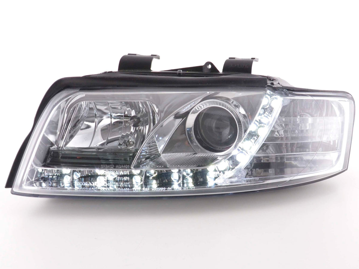 Scheinwerfer Set Daylight LED Tagfahrlicht Audi A4 Typ 8E  01-04 chrom