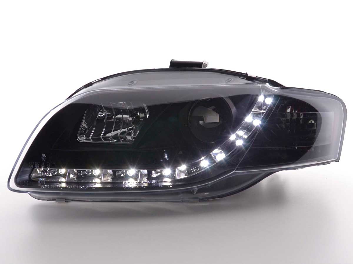 Scheinwerfer Set Daylight LED TFL-Optik Audi A4 Typ B5  95-99 schwarz