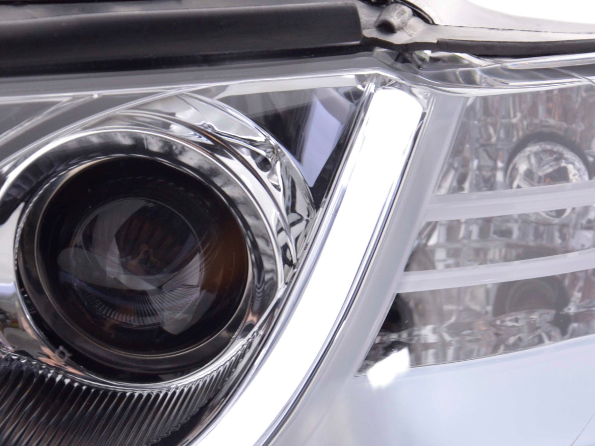 Scheinwerfer Set Daylight LED TFL-Optik Audi A4 Typ 8E  01-04 chrom