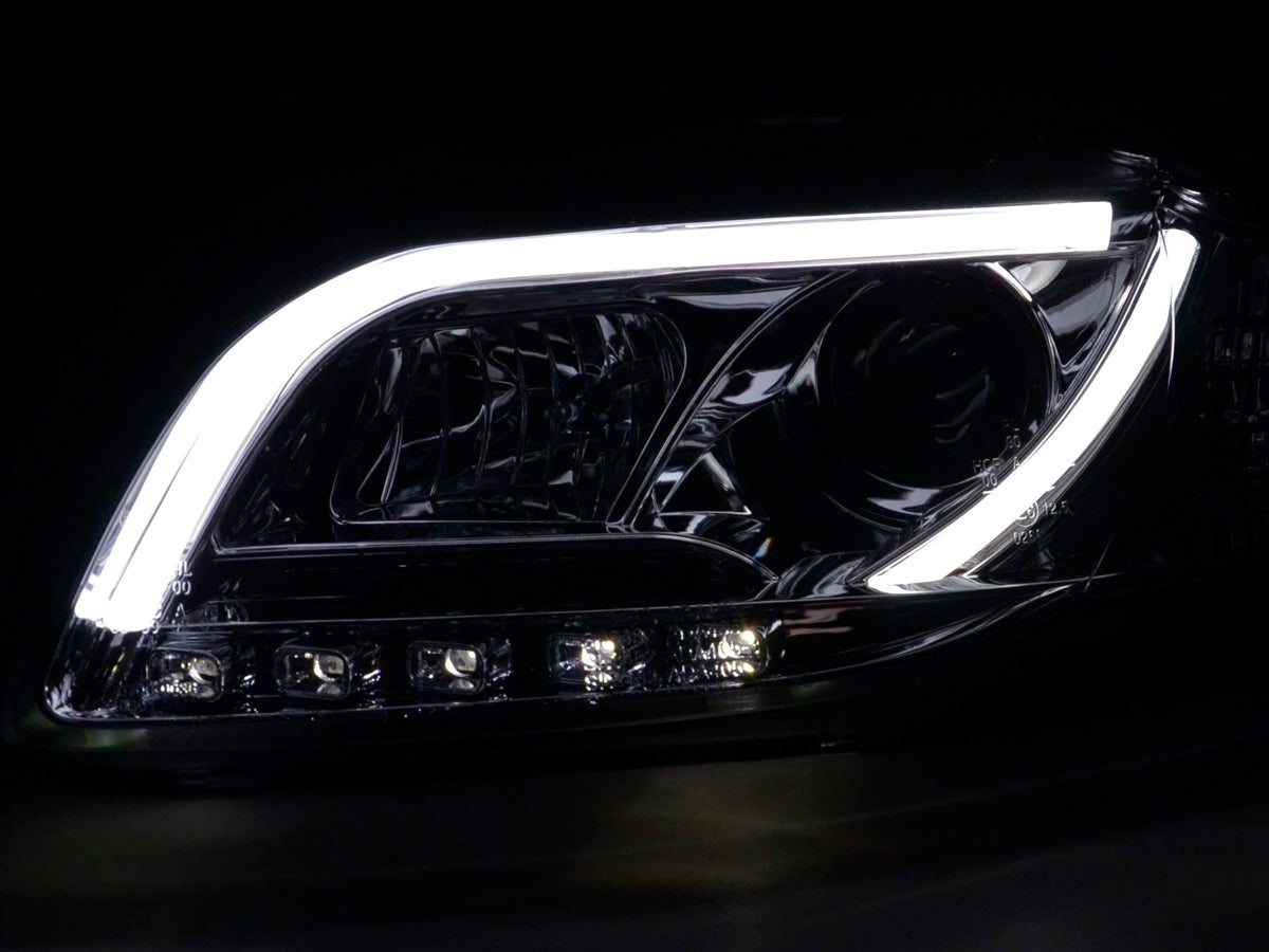 Scheinwerfer Set Daylight LED TFL-Optik Audi A4 Typ 8E  04-08 chrom