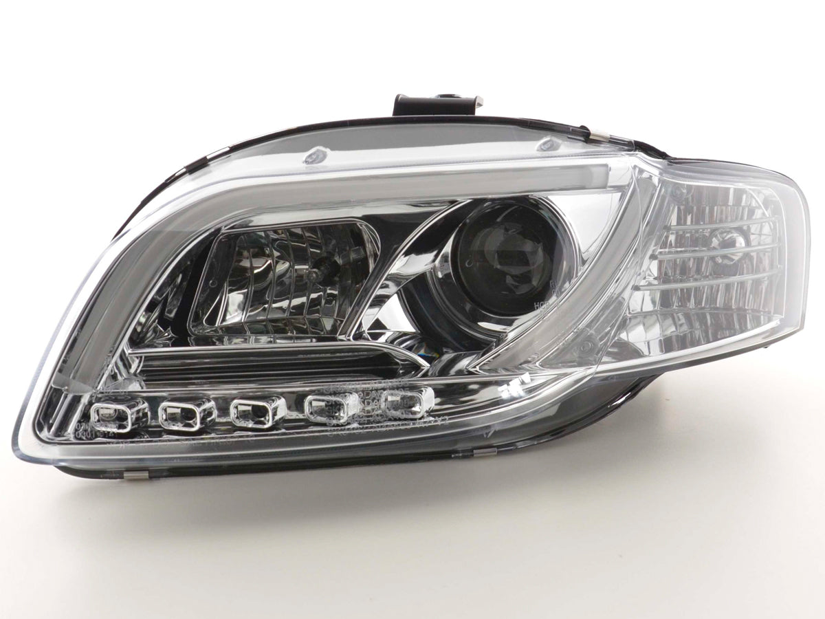 Scheinwerfer Set Daylight LED TFL-Optik Audi A4 Typ 8E  04-08 chrom