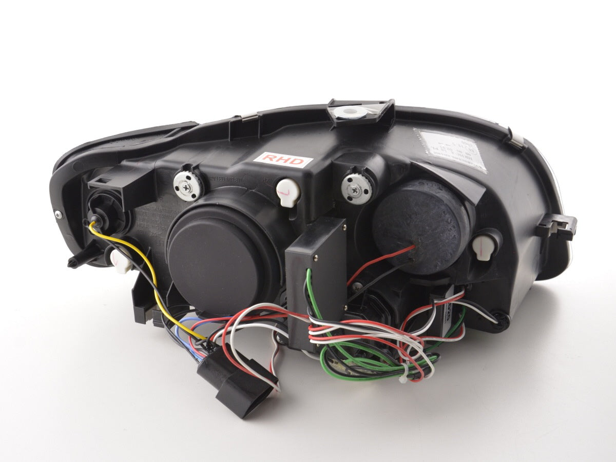 Headlight set Daylight LED DRL look Audi A4 Type 8E 04-08 black for right-hand drive