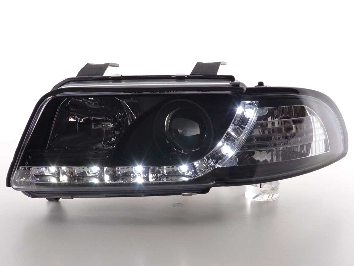 Scheinwerfer Set Daylight LED TFL-Optik Audi A6 Typ 4B  01-04 chrom