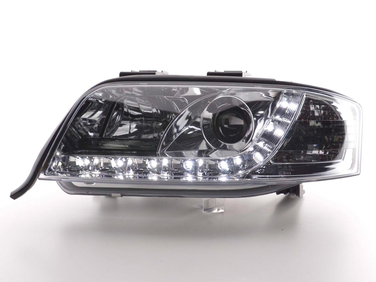 Scheinwerfer Set Daylight LED TFL-Optik Audi A6 Typ 4B  97-01 chrom