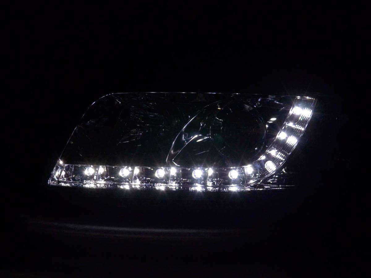 Scheinwerfer Set Daylight LED TFL-Optik Audi A6 Typ 4B  97-01 chrom