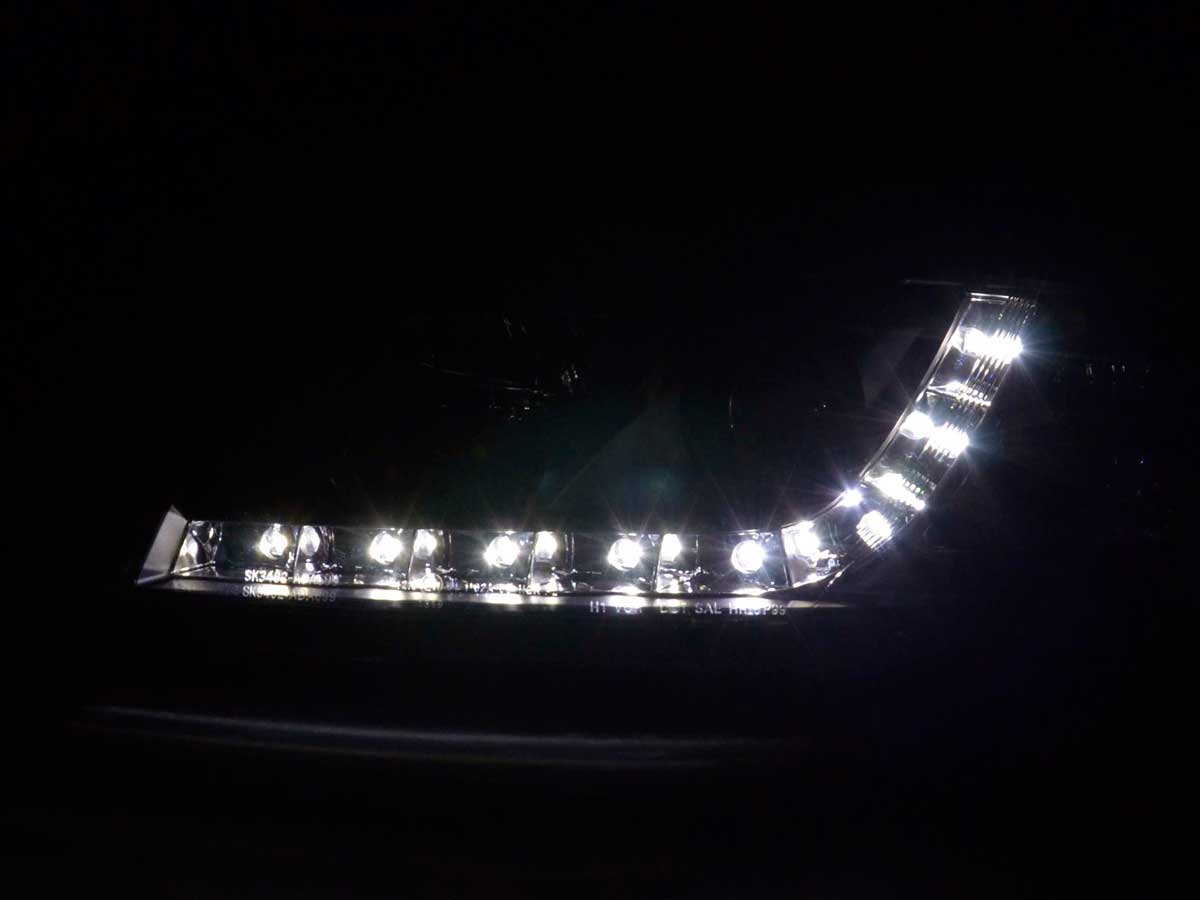 Scheinwerfer Set Daylight LED TFL-Optik Audi A6 Typ 4B  97-01 schwarz