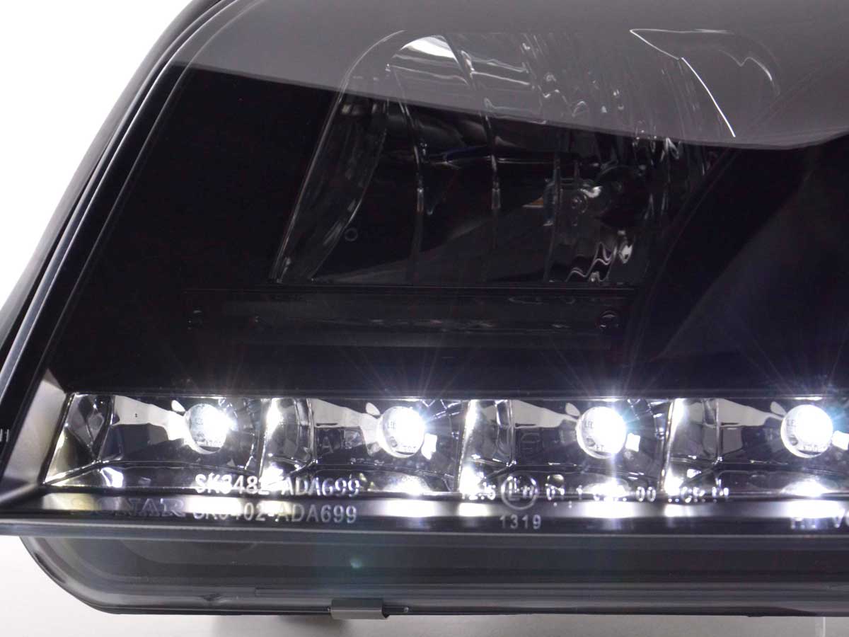 Scheinwerfer Set Daylight LED TFL-Optik Audi A6 Typ 4B  01-04 schwarz