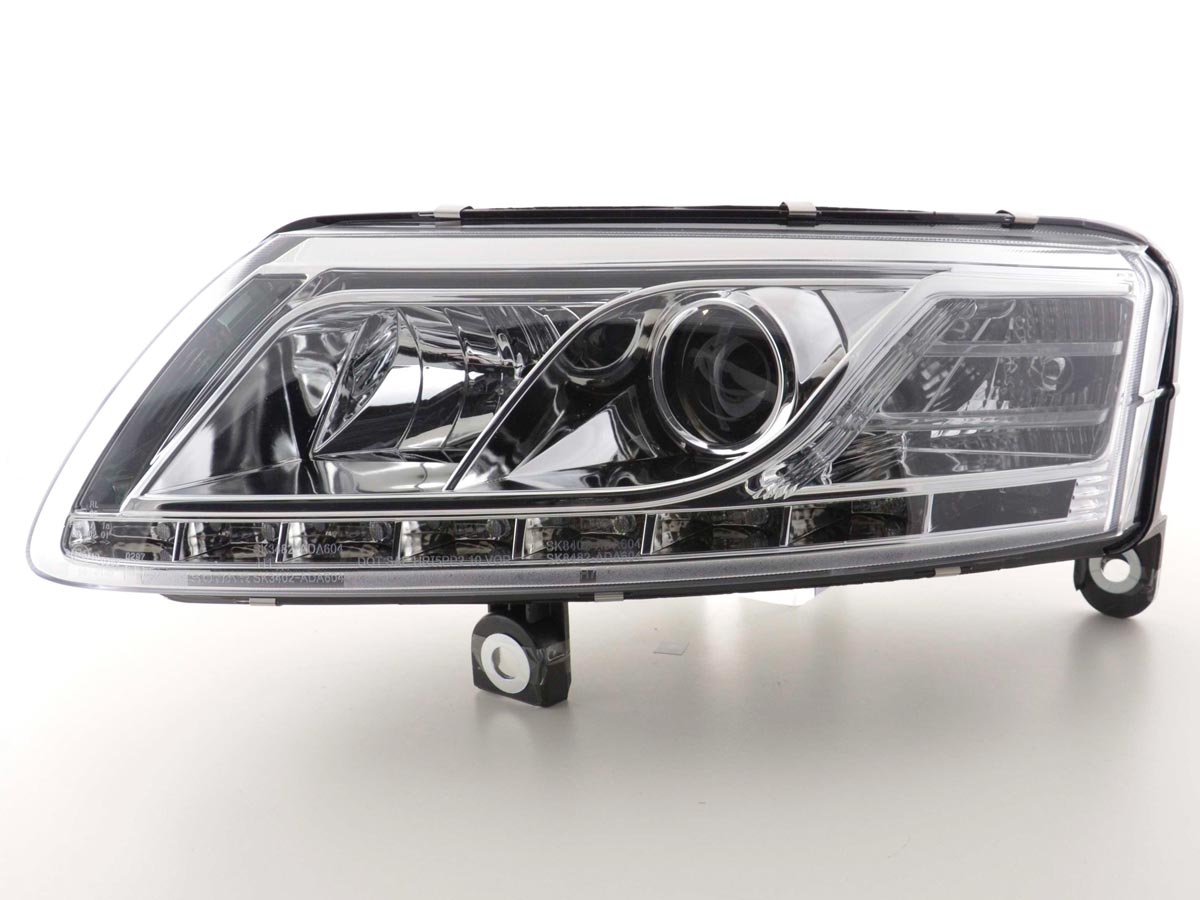 Scheinwerfer Set Daylight LED TFL-Optik Audi A4 Typ 8E  04-08 schwarz