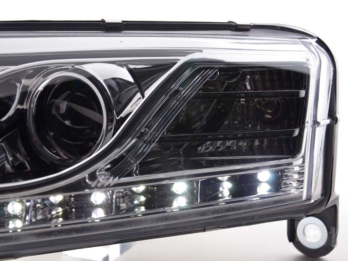 Scheinwerfer Set Daylight LED TFL-Optik Audi A4 Typ 8E  04-08 schwarz