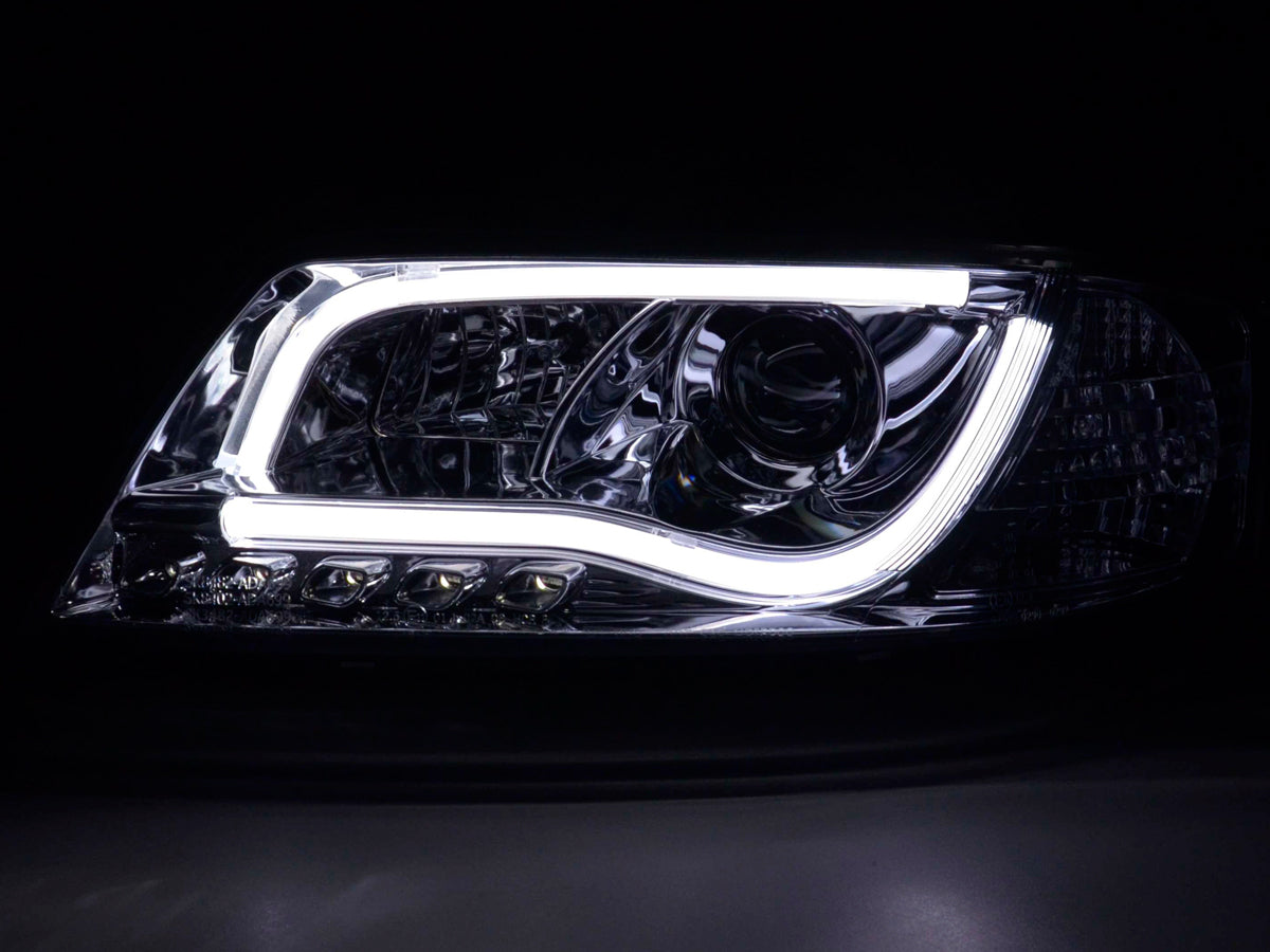 Scheinwerfer Set Daylight LED TFL-Optik Audi A6 Typ 4B  97-01 chrom