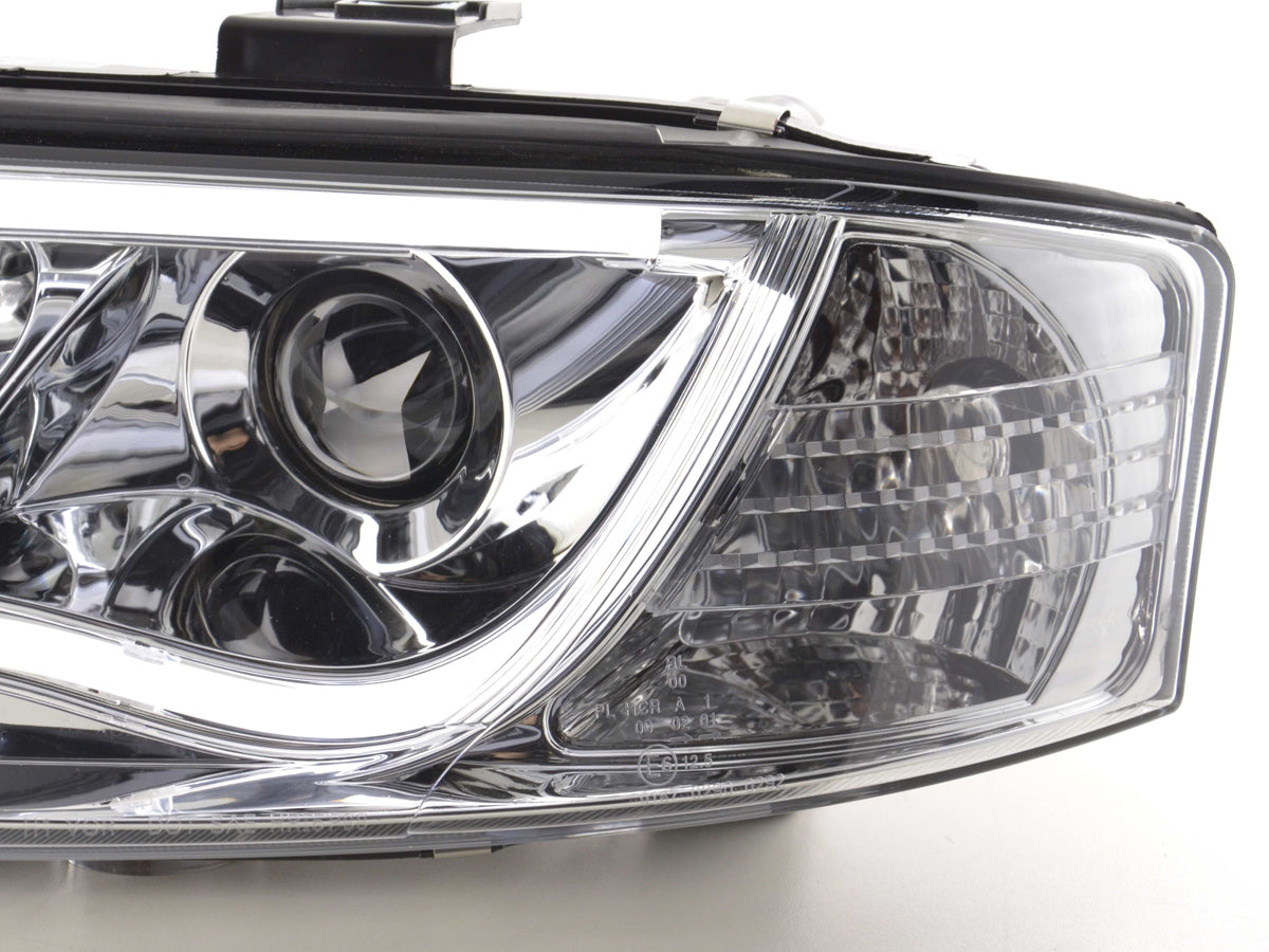 Scheinwerfer Set Daylight LED Tagfahrlicht Audi A6 Typ 4B  01-04 chrom