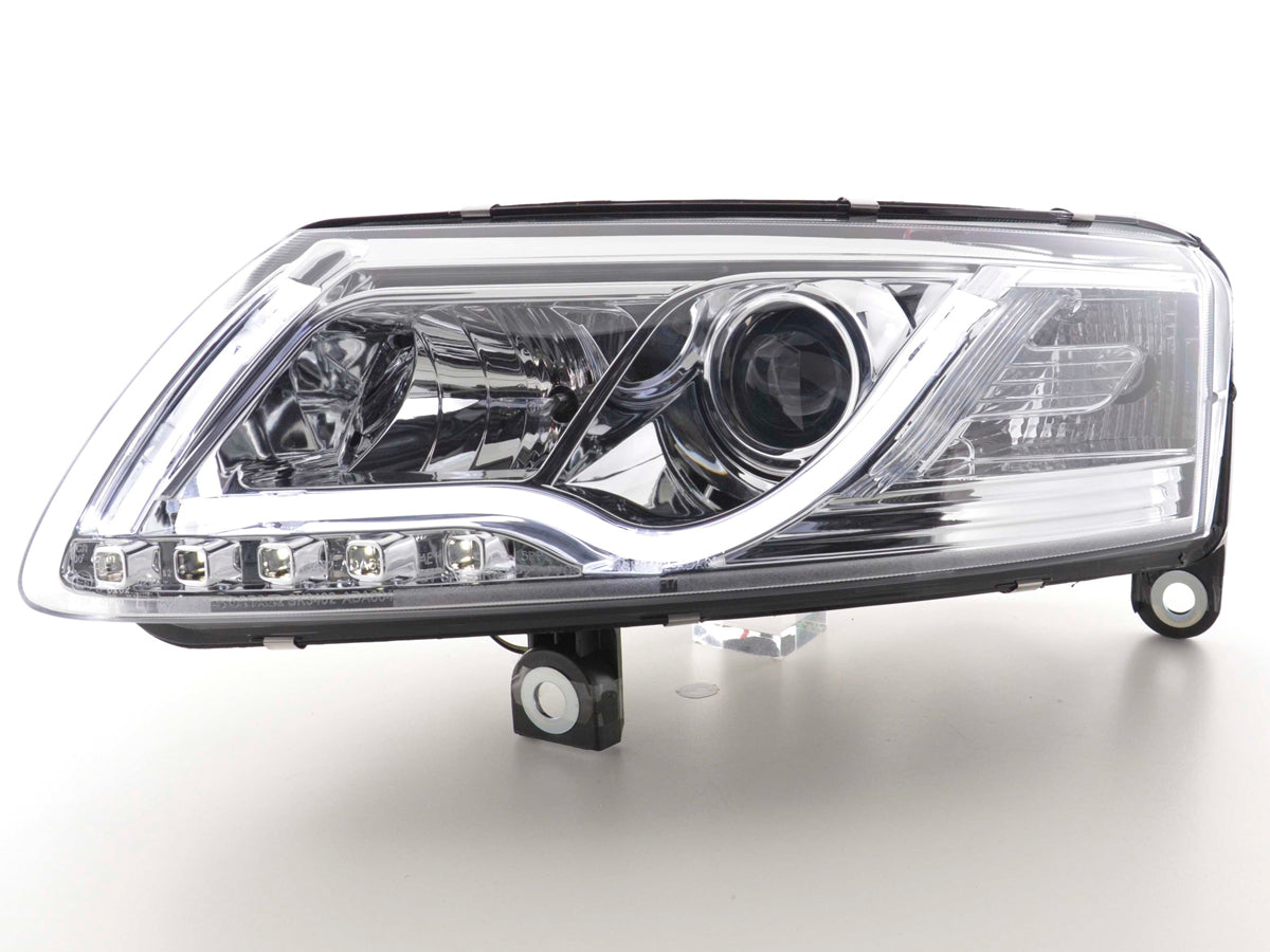 Scheinwerfer Set Daylight LED TFL-Optik Audi A6 Typ 4F  04-08 chrom