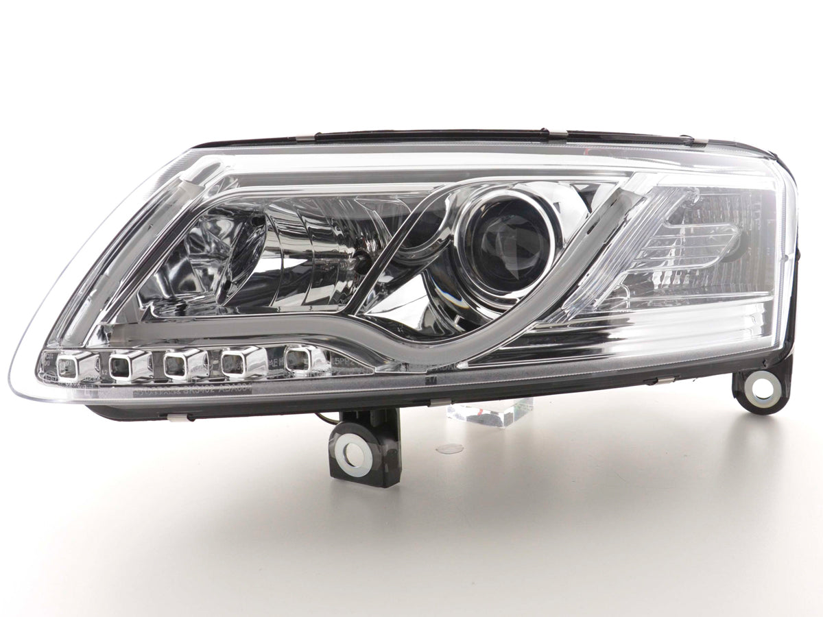 Scheinwerfer Set Daylight LED TFL-Optik Audi A6 Typ 4F  04-08 chrom
