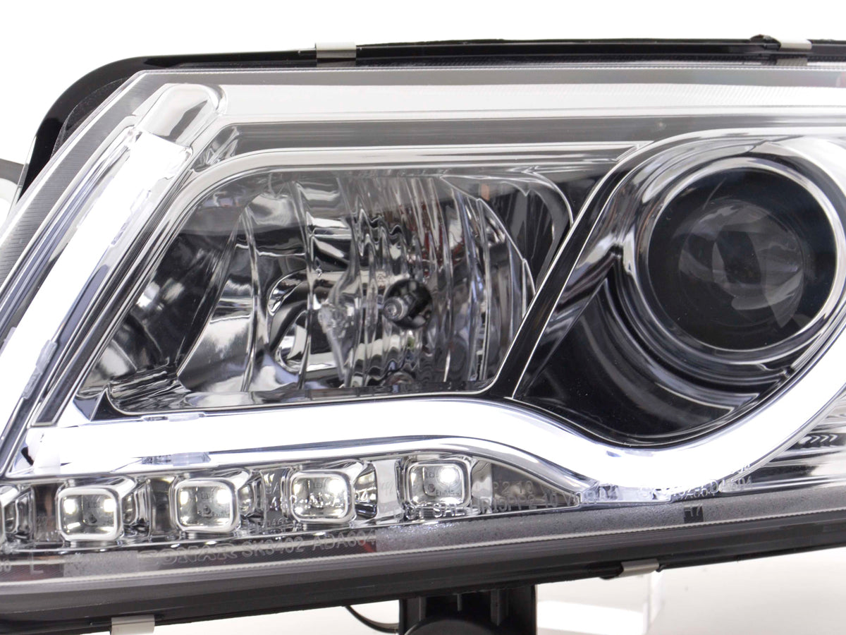 Scheinwerfer Set Daylight LED TFL-Optik Audi A6 Typ 4F  04-08 chrom