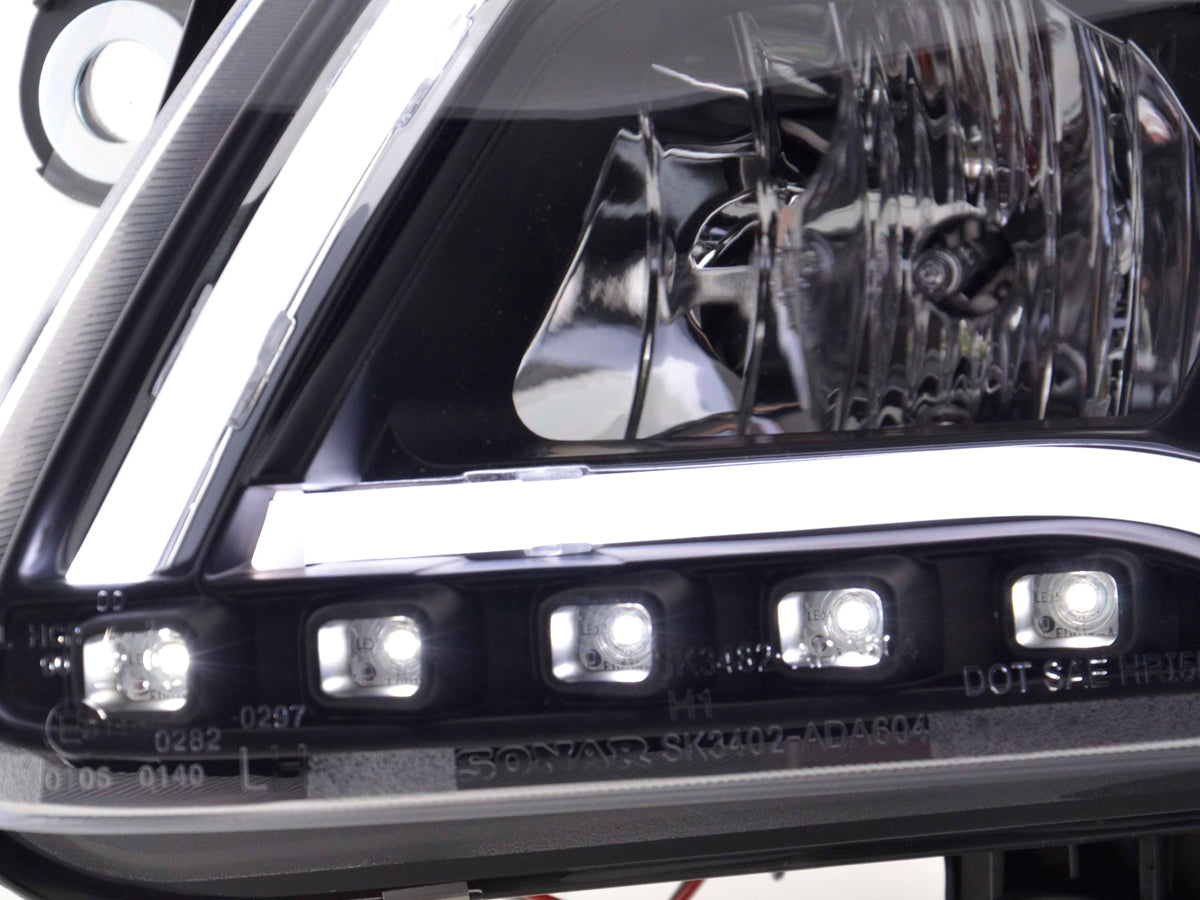 Scheinwerfer Set Daylight LED TFL-Optik Audi A6 Typ 4F  04-08 schwarz
