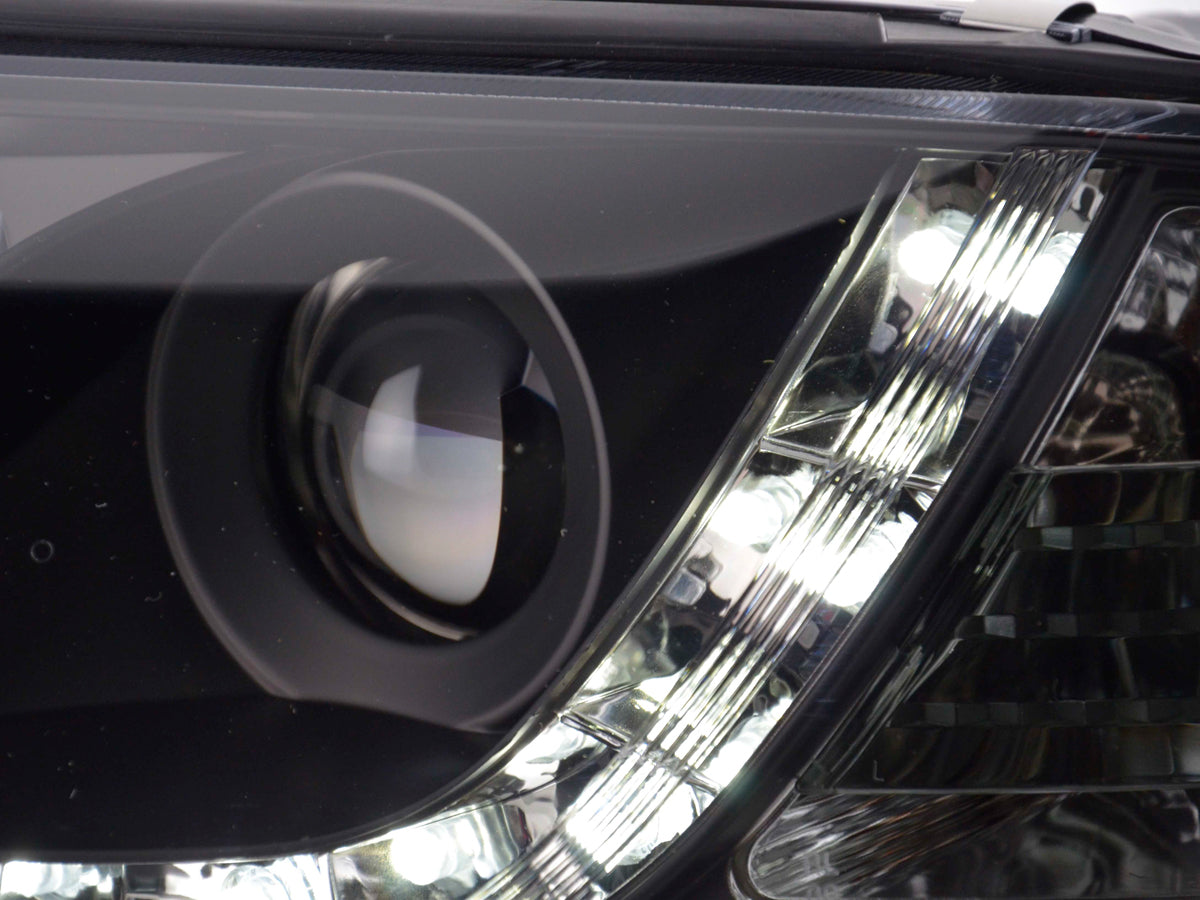 Scheinwerfer Set Daylight LED Tagfahrlicht Audi A6 4B  01-03 schwarz