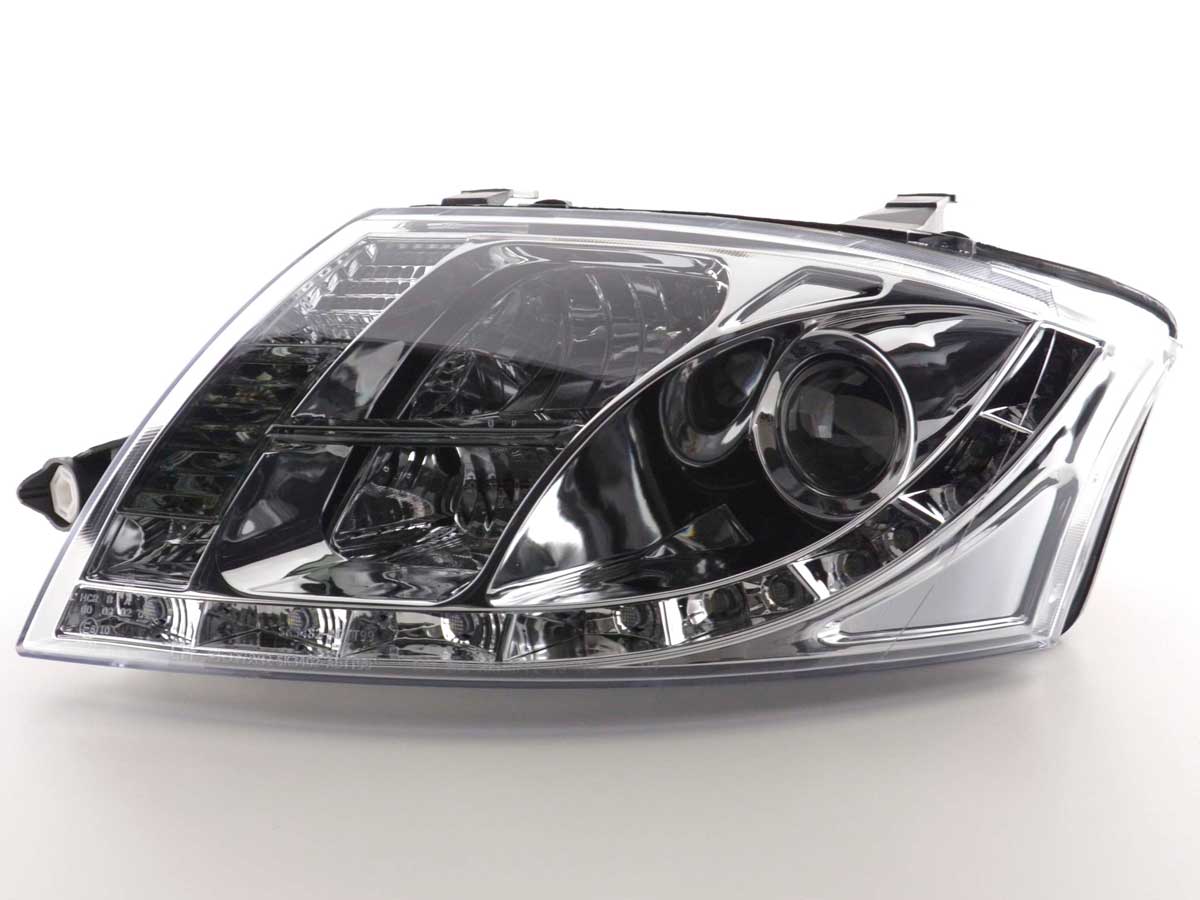Scheinwerfer Set Daylight LED Tagfahrlicht Audi TT Typ 8N  99-05 chrom