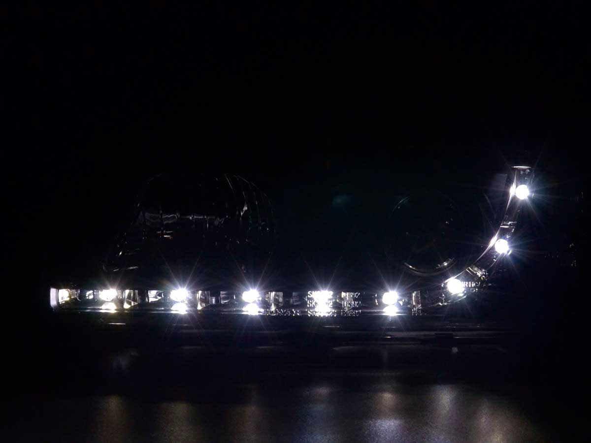 Headlight set Daylight LED DRL look Citroen Saxo 00-02 chrome