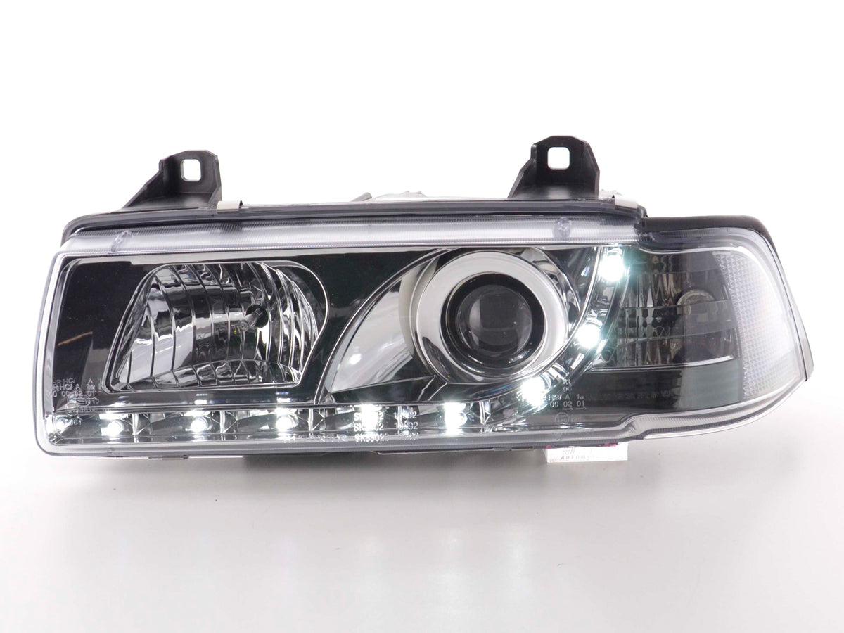 Scheinwerfer Set Daylight LED Tagfahrlicht BMW 3er E36 Coupe, Cabrio  92-99 chrom