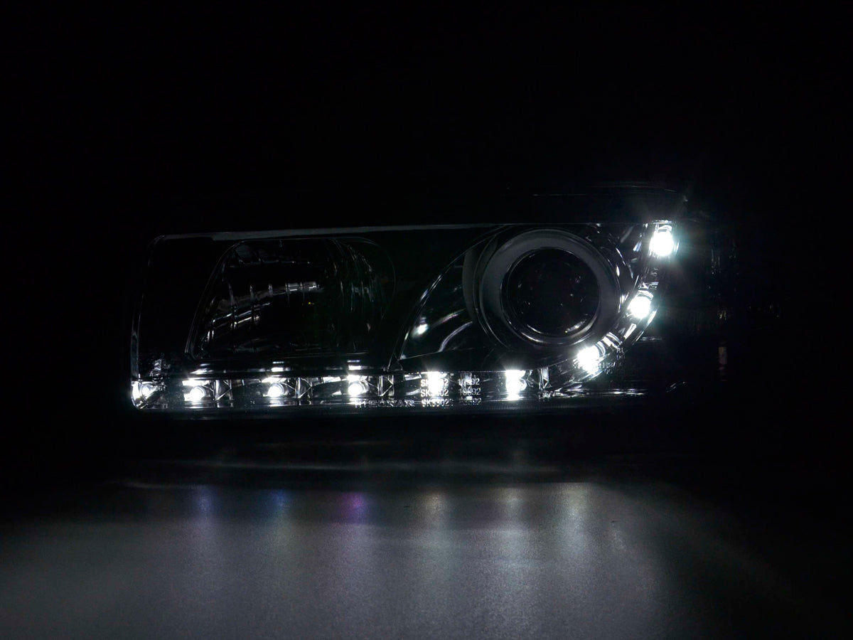 Scheinwerfer Set Daylight LED Tagfahrlicht BMW 3er E36 Coupe, Cabrio  92-99 chrom