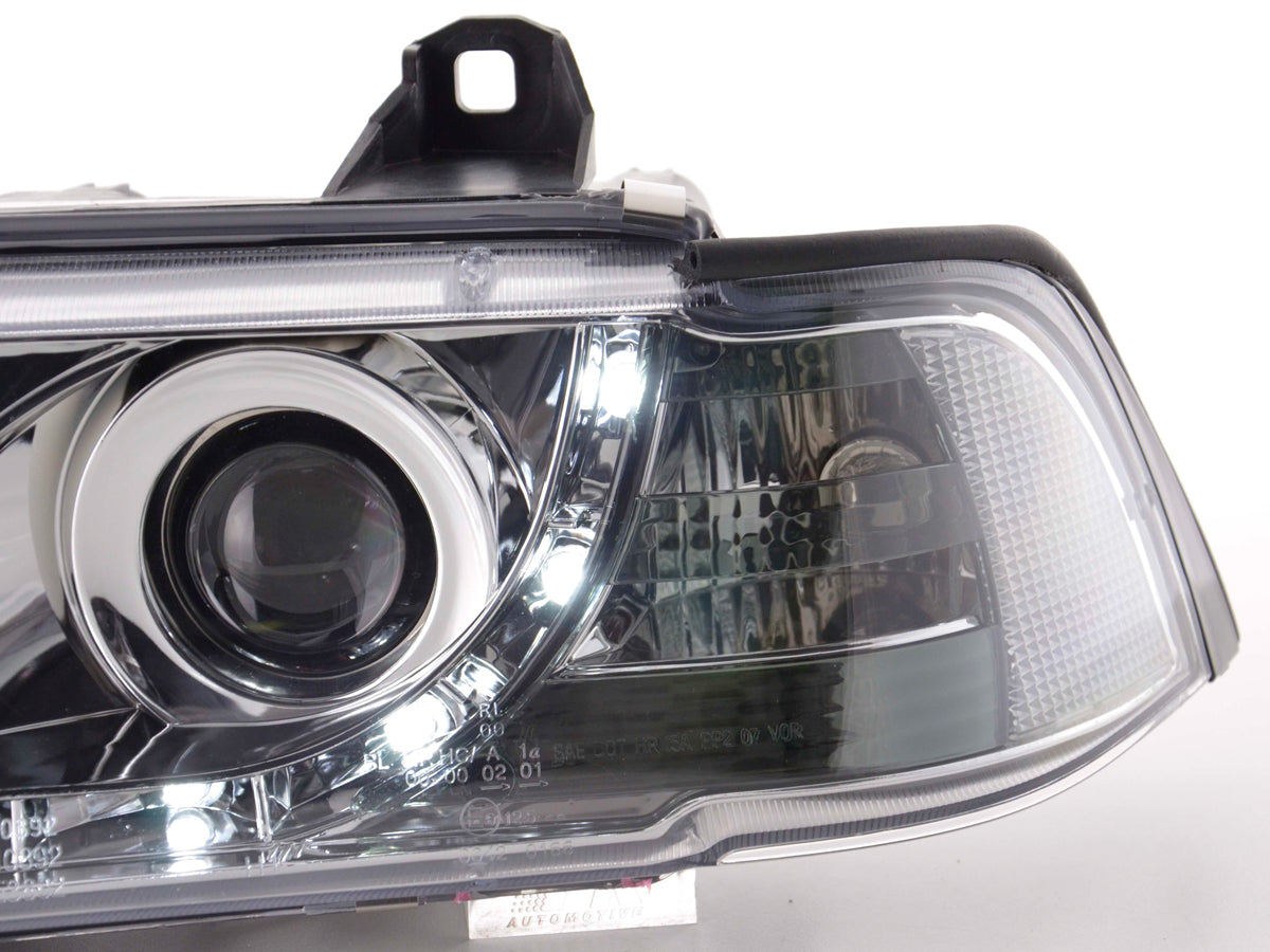 Scheinwerfer Set Daylight LED Tagfahrlicht BMW 3er E36 Coupe, Cabrio  92-99 chrom