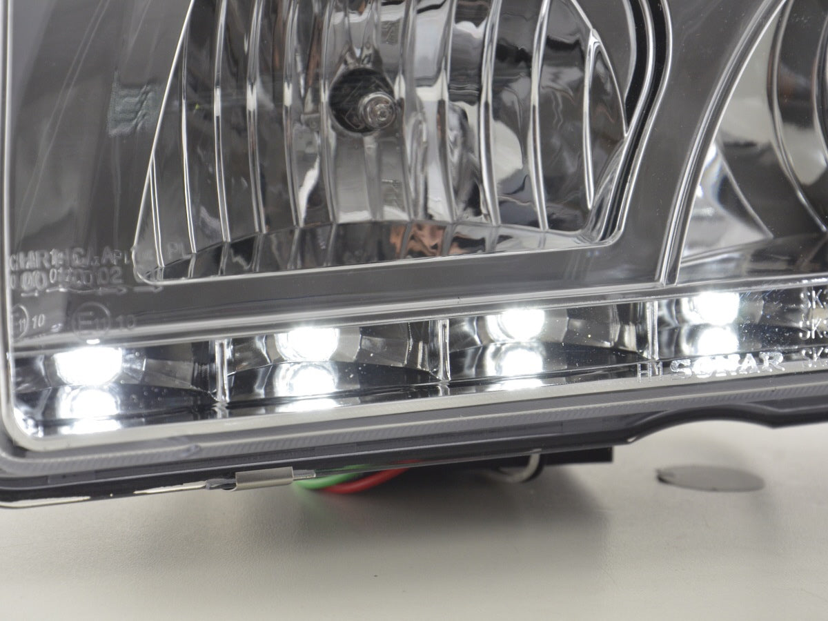 Scheinwerfer Set Daylight LED Tagfahrlicht BMW 3er E36 Limousine  92-98 chrom